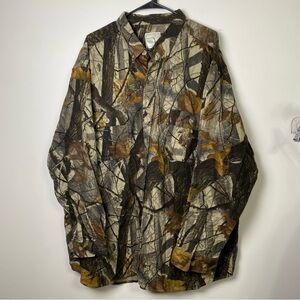 10x Men's Realtree Camo Heavyweight Button Down Shirt 3XL
